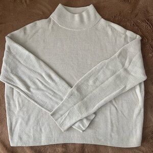 lululemon athletica merino wool blend rib turtleneck sweater